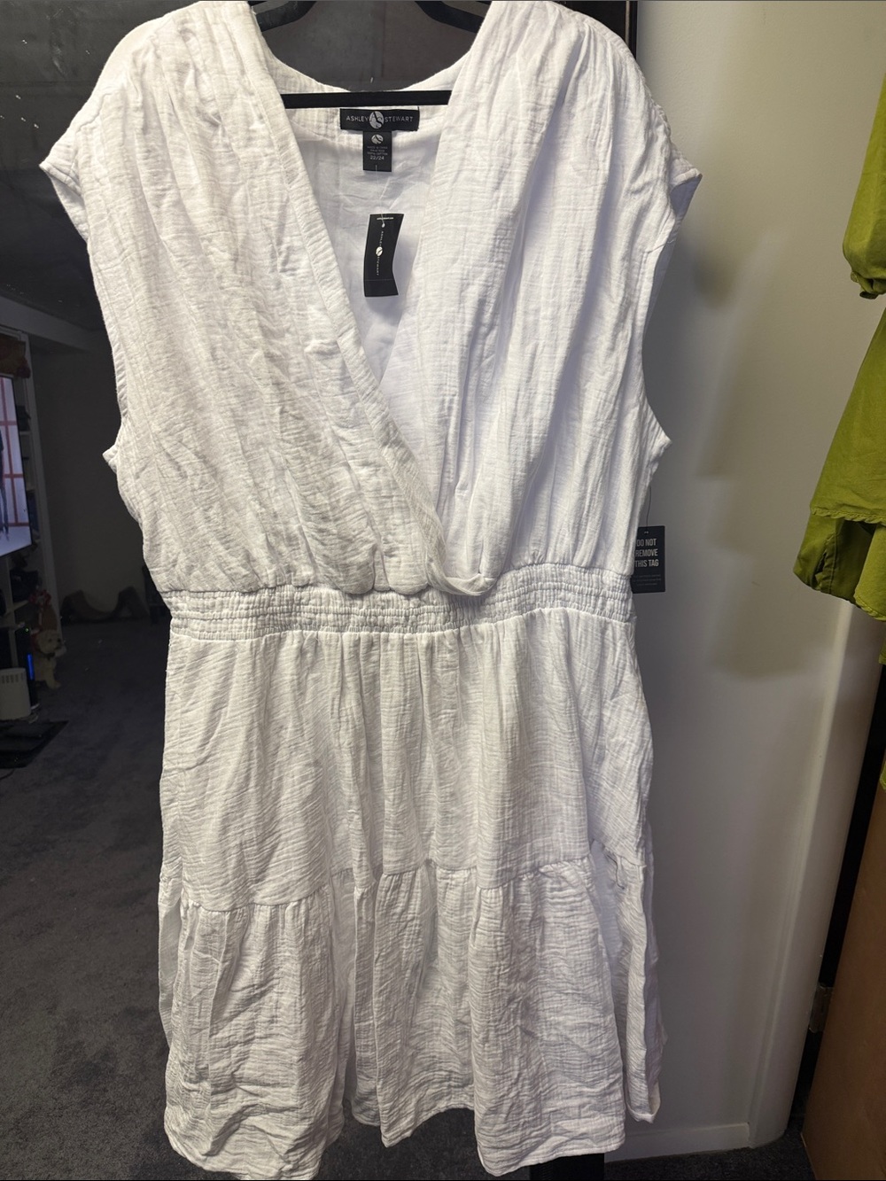 Ashley Stewart White Lightweight Textured dress - Picture 2 of 3
